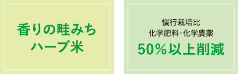 ハーブで環境にやさしい米作り